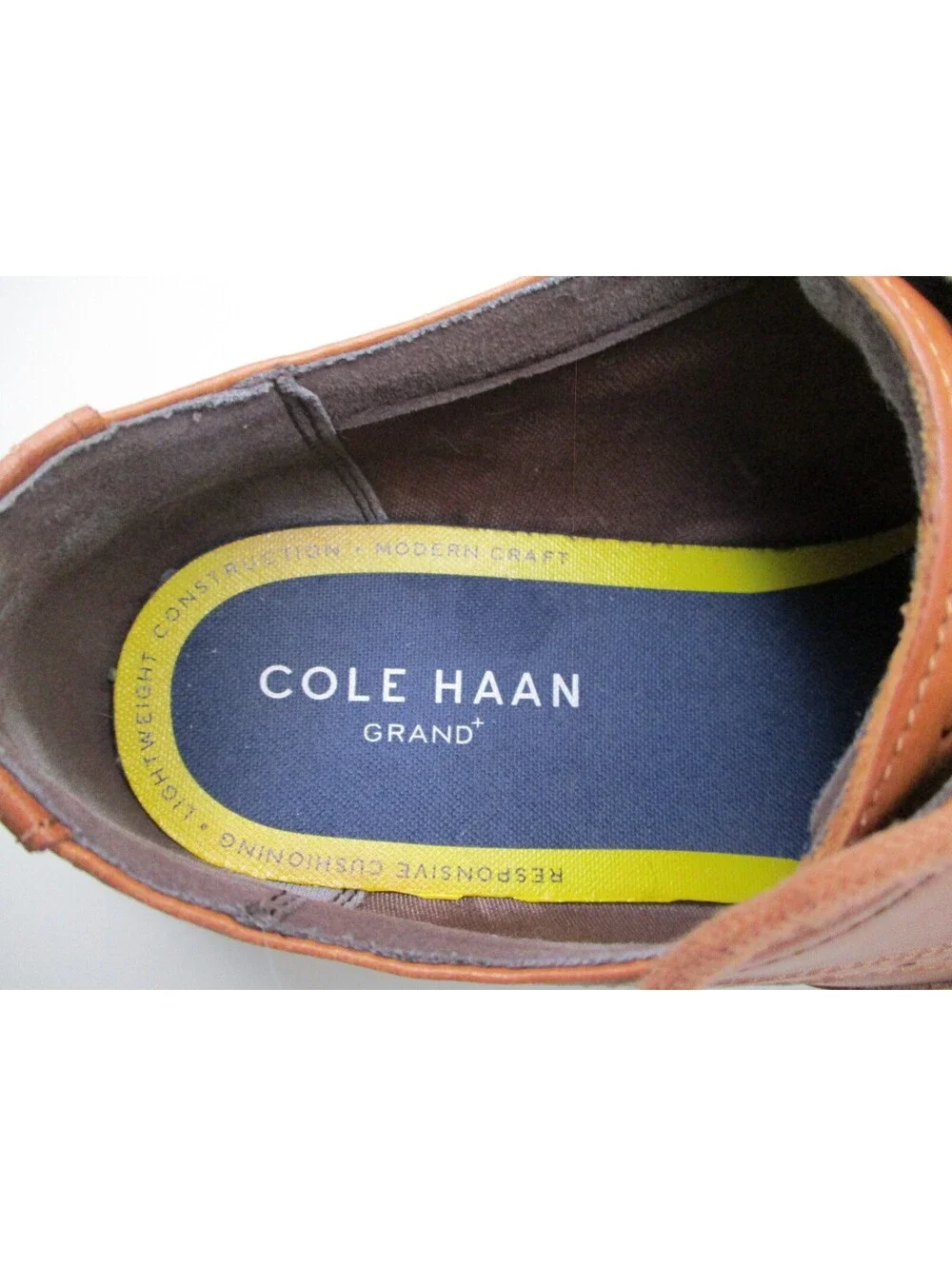 Cole Haan Grand+ Men's British Tan Leather Wingtip Oxford Shoes Size 13 M C36939